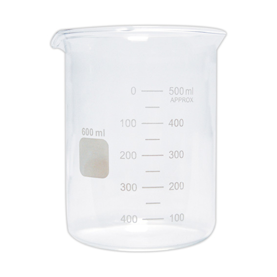 Lincon Beaker 600ml Low Form with Spout Graduated 1/Box - Clear x65
