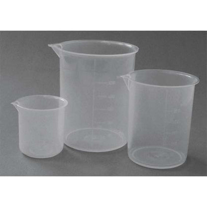 Livingstone Beaker 1000ml Low Form Graduated with Spout Recyclable Polypropylene Autoclavable - Clear x40