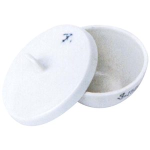 Livingstone Porcelain Crucible with Lid 40ml Medium Wall Heat-Resistant Ceramic Laboratory Vessel 48 x 42mm – White x175