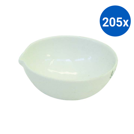 Livingstone Evaporating Dish 35ml 60x25mm Round Bottom with Spout Porcelain - White x205