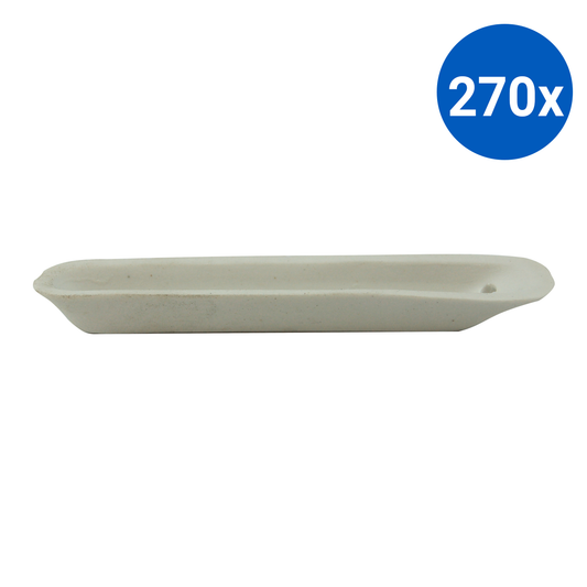 Combustion Boat 88mm Length Porcelain Unglazed - White x270