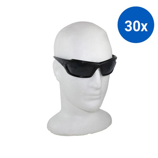 Chimera Raider Highrange Safety Glasses Protective Wear Smoke Lens Anti-Fog Anti-Scratch Polycarbonate - Black x30