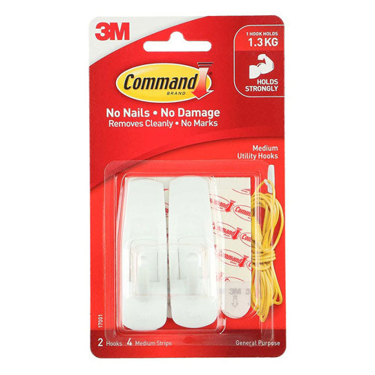 Command 17001 Medium Hooks 2 Pack - 6 Box