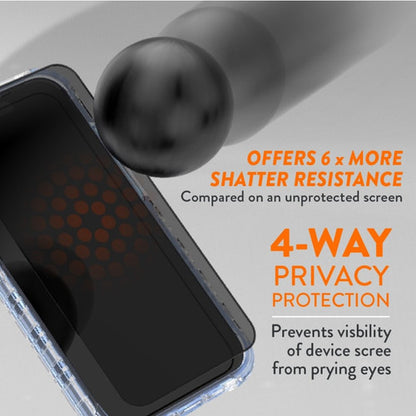 EFM Privacy Glass Screen Armour iPhone 15 Pro - Black Transparent