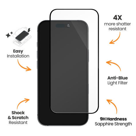 EFM TT Sapphire Screen Armour iPhone 16 - Clear