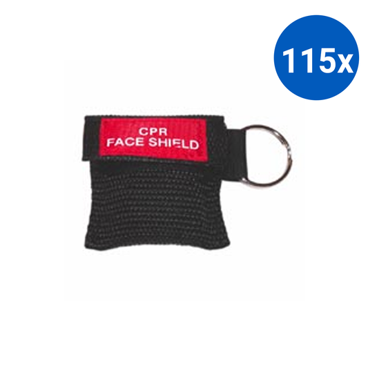 Livingstone Resus-o-mask Resuscitation CPR Face Shield With CPR Guide and Key Ring - Black Bag x115