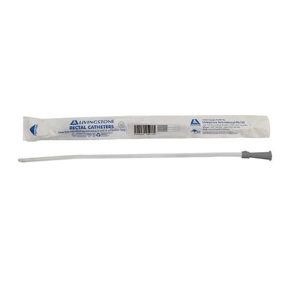 Livingstone Penine Rectal Catheter Tube 28FG 9.33mm Diameter 40cm Sterile - Grey x205