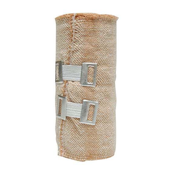 Universal Crepe Bandage 10cm x 2.3m Unstretched 4.5m Stretched 12/Pack - Brown x15