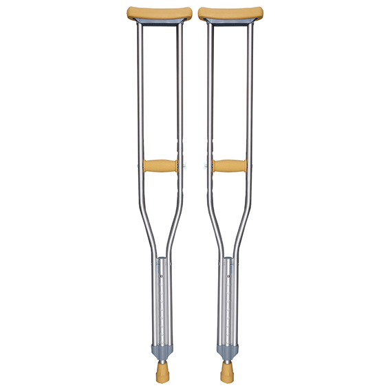 Livingstone Underarm Crutches Aluminium Medium Adjustable 114-134cm 2/Pack - Silver x15