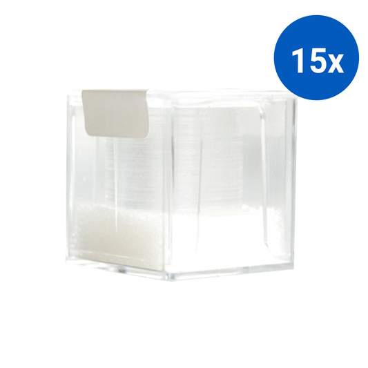 Livingstone Microscope Cover Slip 19mm No. 1 0.13-0.16mm Thickness Round Borosilicate 3.3 Glass 100/Pack - Clear x15