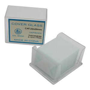 Superior Marienfeld Microscope No.1 Cover Slip 22 x 26mm Borosilicate 3.3 Glass 100 Pieces/Pack - White x50