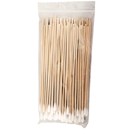 Livingstone Cotton Tip Applicator Single Tipped Biodegradable Wooden Stem 15cm 100/Bag - Brown x245