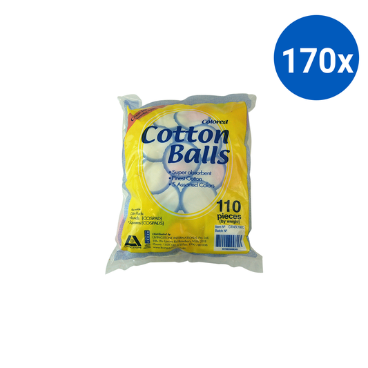 Livingstone Cotton Balls Non-Sterile 110/Bag - 5 Assorted Colors x170