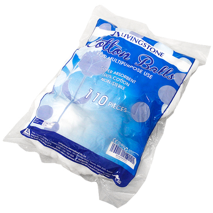 Livingstone Cotton Balls 100% Cotton 0.6g Non-Sterile 110/Bag - White x190