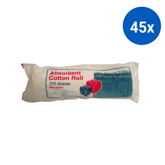 Livingstone Absorbent Cotton Roll 100% Natural Cotton 375g Non-Sterile - White x45