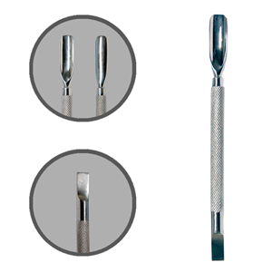 Livingstone Cuticle Pusher Nail Cleaner and Knife 13cm Stainless Steel - Silver x40