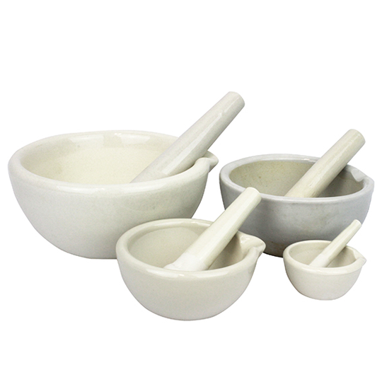 Livingstone Mortar and Pestle 100ml 100mm Diameter Porcelain - White x25