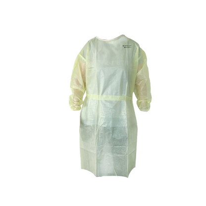 Defries Impervious Isolation Gown Long Sleeve AAMI Level 2 Large 100 Pcs/Box - Yellow x5