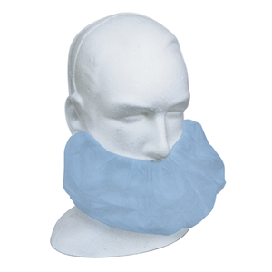 Livingstone Disposable Beard Cover Double Elastic Ear Loop Latex Free 16gsm 500/Carton - Blue x5