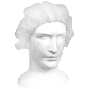 Livingstone Disposable Bouffant Hairnet Cap 21 inches 1000/Carton - White x5