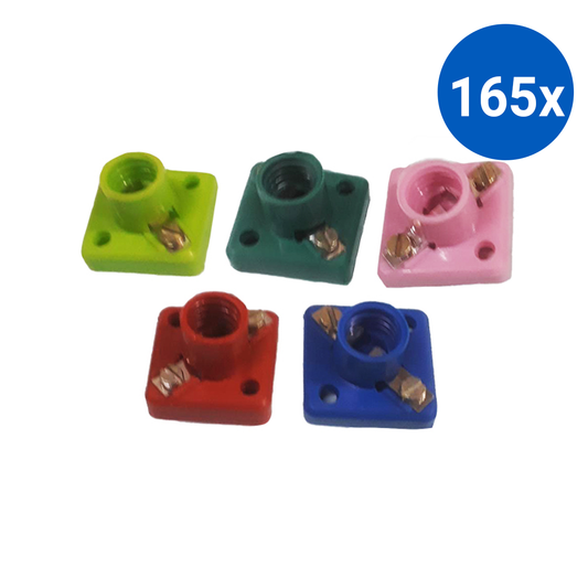 Lamp Holder MES Square Base with Screw Terminals - Assorted Colors x165