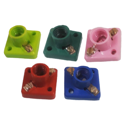 Lamp Holder MES Square Base with Screw Terminals - Assorted Colors x165
