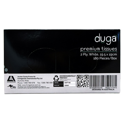 Duga Executive Facial Tissues 2 Ply 180 Sheets 36 Boxes/Carton - White x10