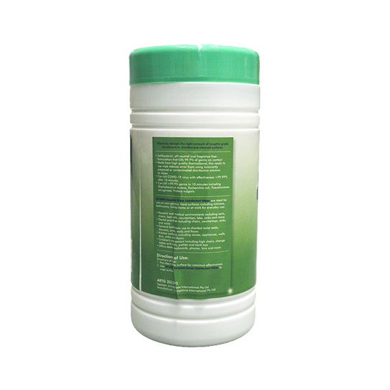 Liv-Wipe Hospital Grade Sanitiser Disinfectant Wipes 20 x 30cm TGA 100/Tub 800/Carton - White x5