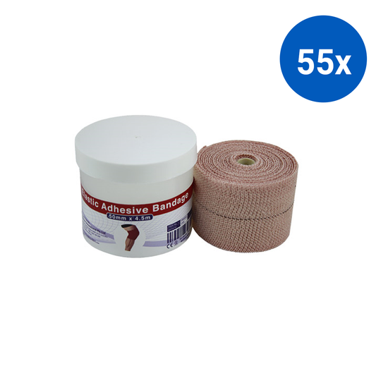 Livingstone Elastic Adhesive Bandage BP'93 5cm x 4.5m Individual Pack - Brown x55