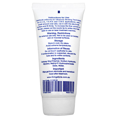 Livingstone Conductive Lubricating Gel for Ultrasound and ECG 50ml tube - Clear x165