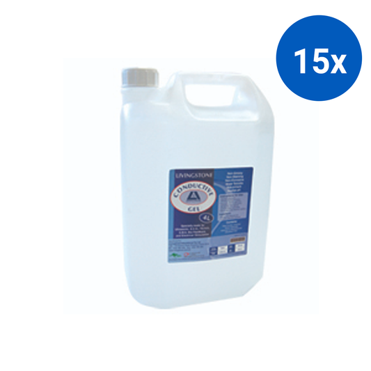 Livingstone Conductive Lubricating Gel for Ultrasound & ECG 4L w/o Tap - Clear x15