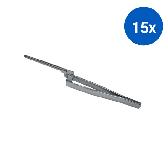 Miller Articulating Paper Forceps Straight Metal (0670) - Silver x15