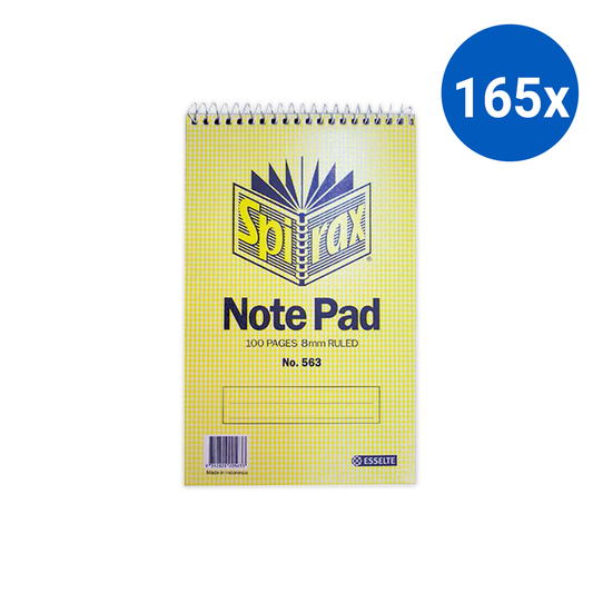 Spirax No. 563 Note Pad 100 Pages 200 x 127mm - White x165