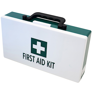 Livingstone Unbranded Compact Recyclable Plastic First Aid Storage Case for Emergency Supplies Small Size – White x25