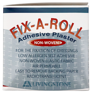 Fix-A-Roll Adhesive Dressing Fixation Retention Tape Plaster Nonwoven 15cm x 10 Metres - White x15