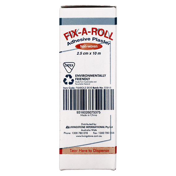 Fix-A-Roll Adhesive Dressing Fixation Retention Tape Plaster Nonwoven 2.5 cm x 10 m - White x40