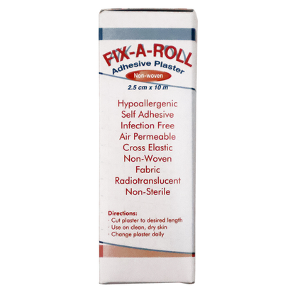 Fix-A-Roll Adhesive Dressing Fixation Retention Tape Plaster Nonwoven 2.5 cm x 10 m - White x40