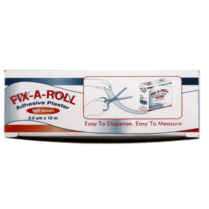 Fix-A-Roll Adhesive Dressing Fixation Retention Tape Plaster Nonwoven 2.5 cm x 10 m - White x40