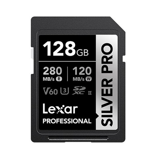 Lexar Professional SILVER PRO 128GB SDXC UHS-II Memory Card - Black