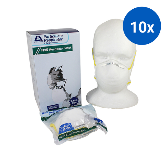 Livingstone N95 Face Mask Respirator Non-Therapeutic 20 Packs/Box - White x10