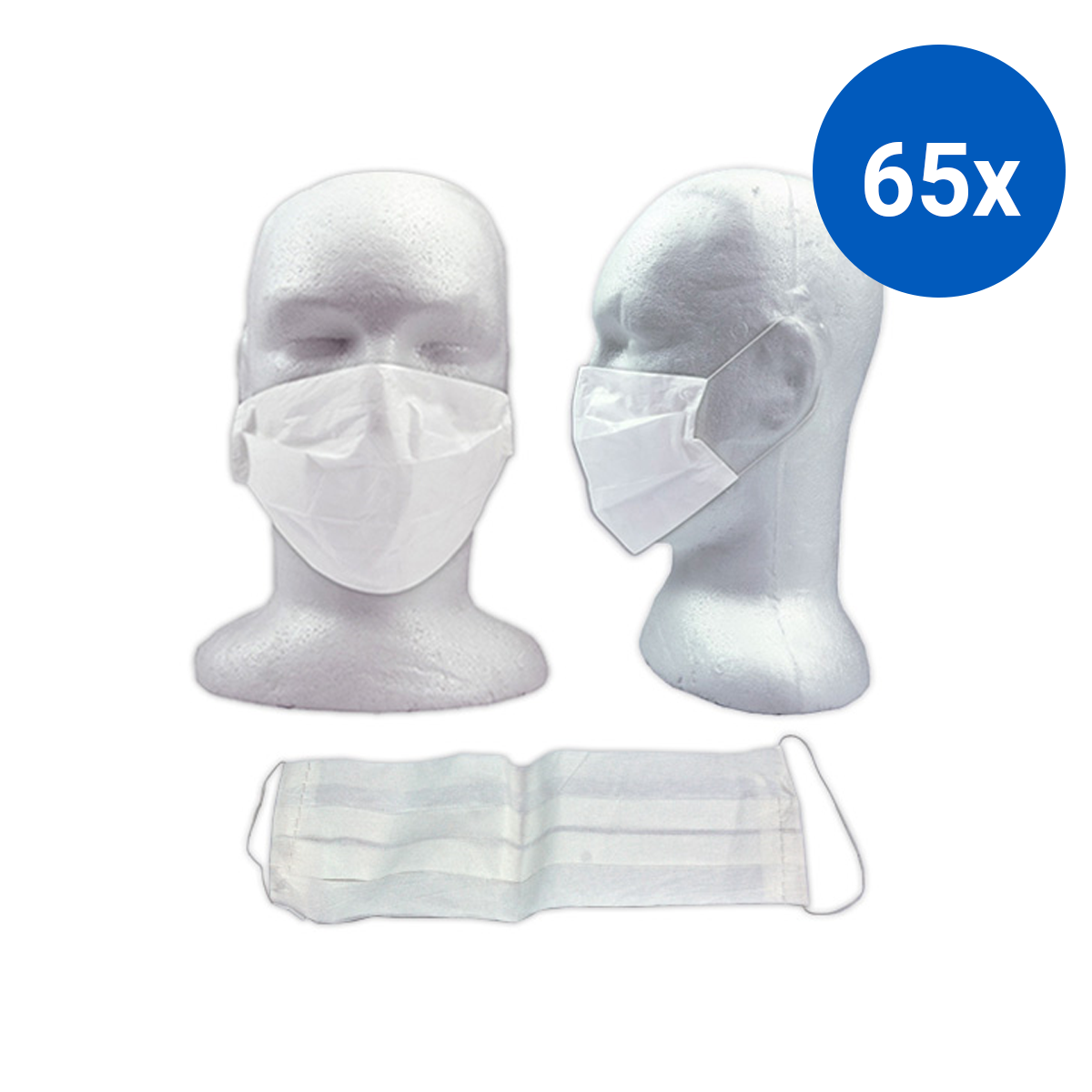 Livingstone Lightweight Face Mask for Non-Therapeutic Use with Elastic Earloop 2-Ply 100/Bx - White x65