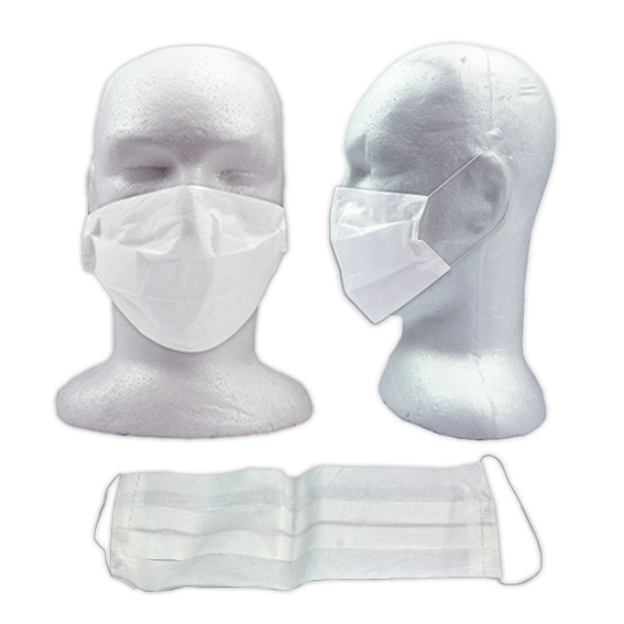 Livingstone Lightweight Face Mask for Non-Therapeutic Use with Elastic Earloop 2-Ply 100/Bx - White x65