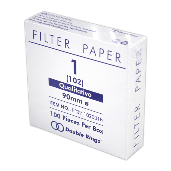 Livingstone Qualitative Filter Paper No. 102 (No.1) 90mm 100 Pcs/Box - White x40