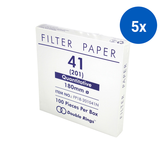 Livingstone Filter Paper Quantitative Ashless Fast Speed No. 41 180mm 18~20um Pore Size 100/Box - White x5