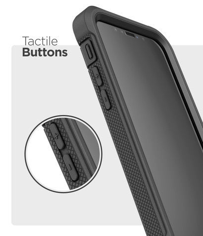Encased Falcon Case Built-in Screen Guard iPhone 12/12 Pro with Belt Clip Holster - Black