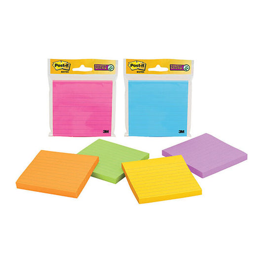 Post‑It Super Sticky Notes Ultra Neon 101 x 101mm 1‑Pad Box of 6