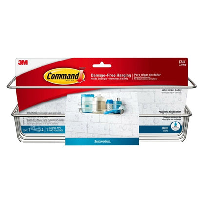 Command BATH31‑SN‑ES Bath Satin Nickel Caddies