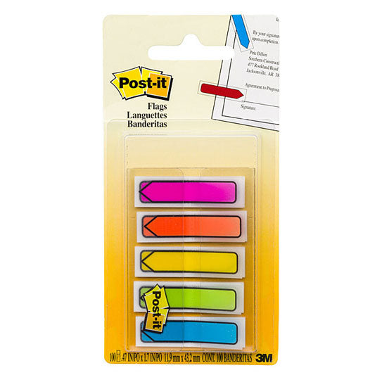 Post‑It Arrow Flags Bright Colours 12 x 45mm 5‑Pack Box of 6