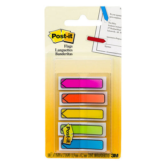 Post‑It Arrow Flags Bright Colours 12 x 45mm 5‑Pack Box of 6