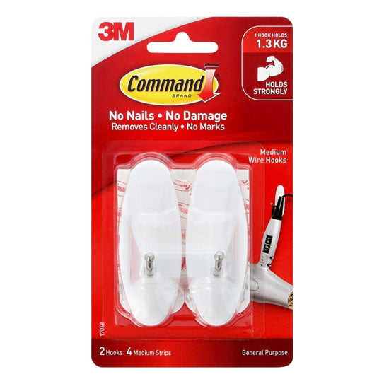 Command 17068 Medium Wire Hooks 2 Pack - 4 Box
